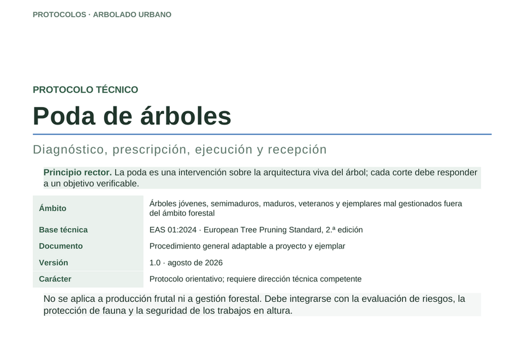 Vista previa del PT-AR-04 · Protocolo de poda de árboles