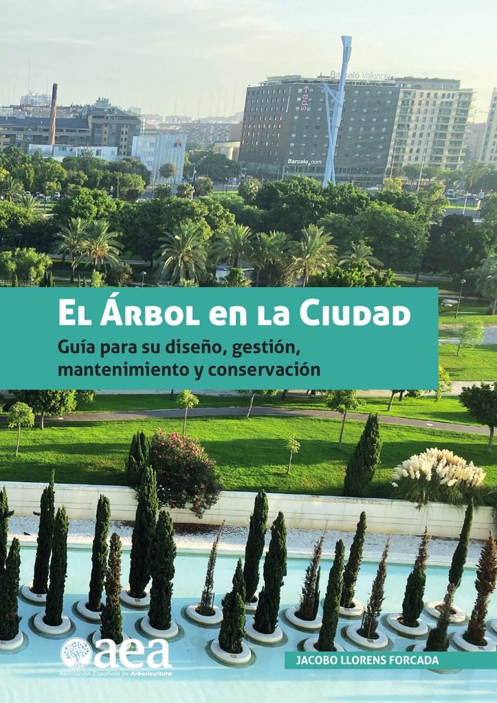 Cubierta del libro El árbol en la ciudad, de Jacobo Llorens